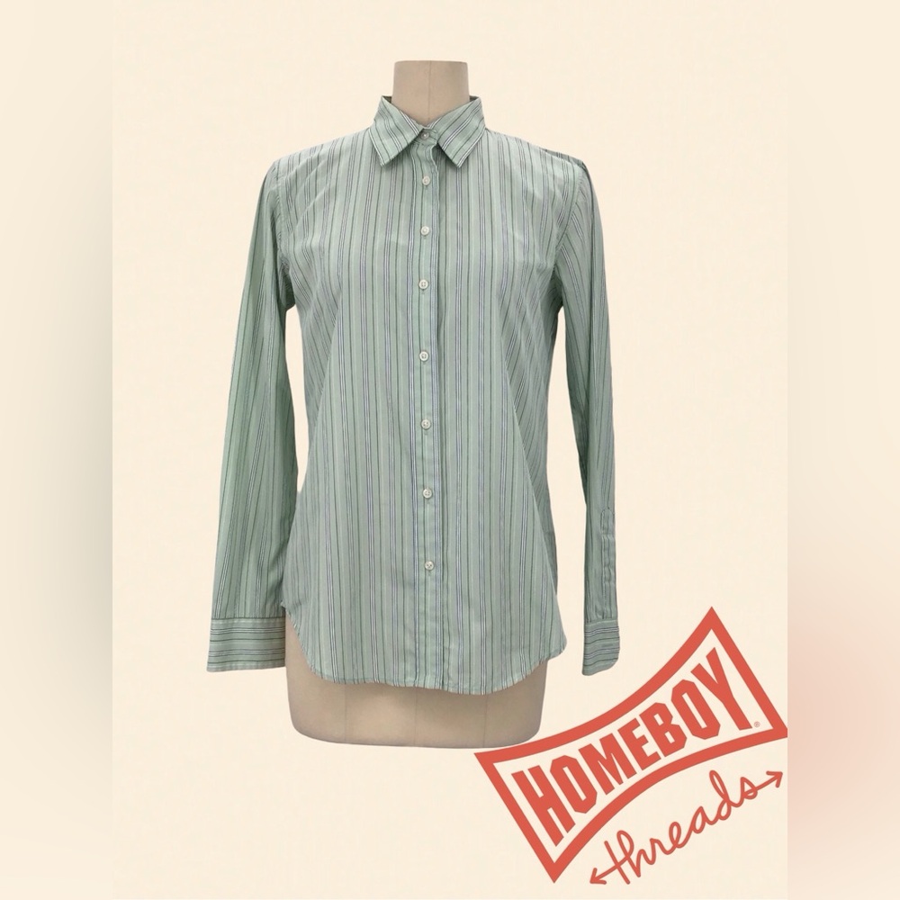Ralph Lauren Green Button Down Shirt with Dress Collar size S P